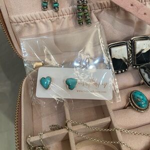 Turquoise Heart Earrings